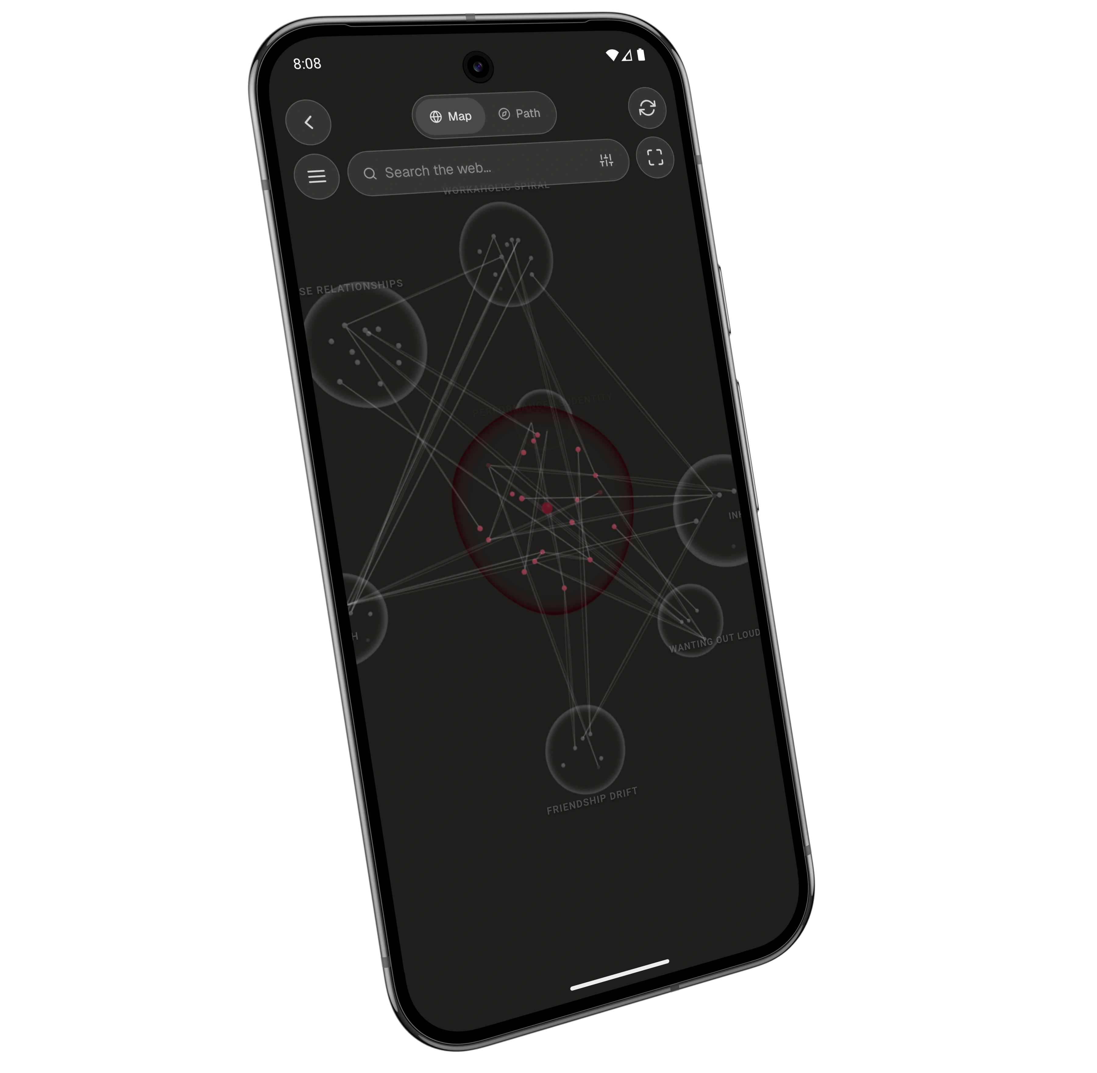 Evolvin Shadow Web constellation map